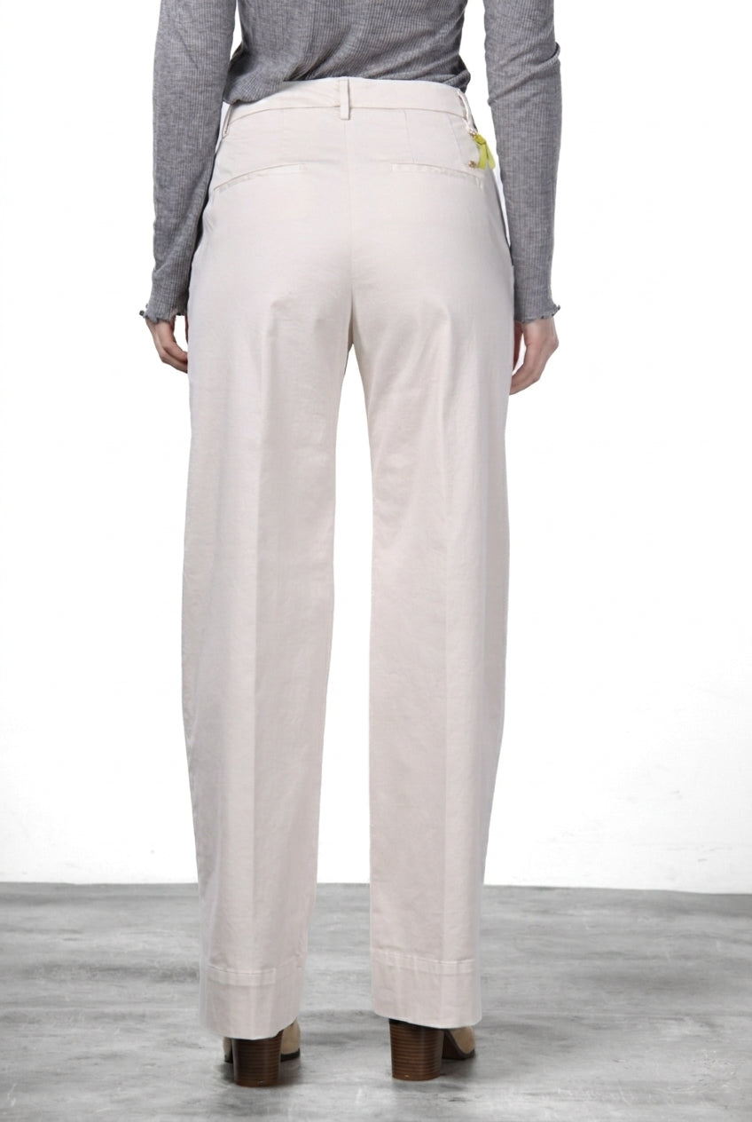 New York Studio Damen-Chinohose aus Satin, Straight Fit
