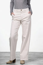 New York Studio Damen-Chinohose aus Satin, Straight Fit