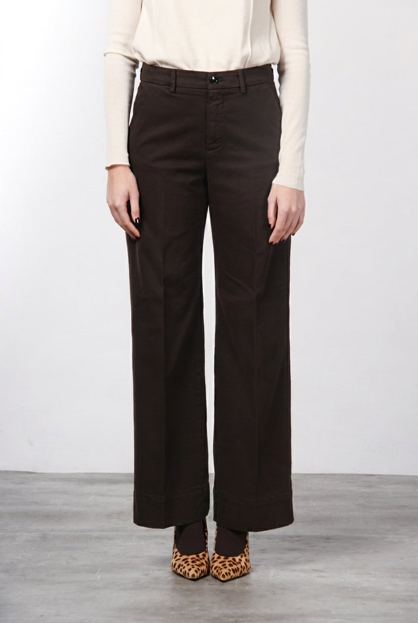 New York Studio Damen-Chinohose aus Satin, Straight Fit