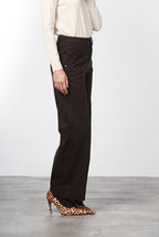 New York Studio Damen-Chinohose aus Satin, Straight Fit