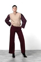 New York Studio pantalón chino de mujer en raso straight fit