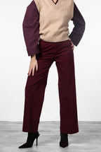 New York Studio pantalón chino de mujer en raso straight fit