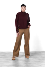 New York Studio pantalon chino femme en satin straight fit