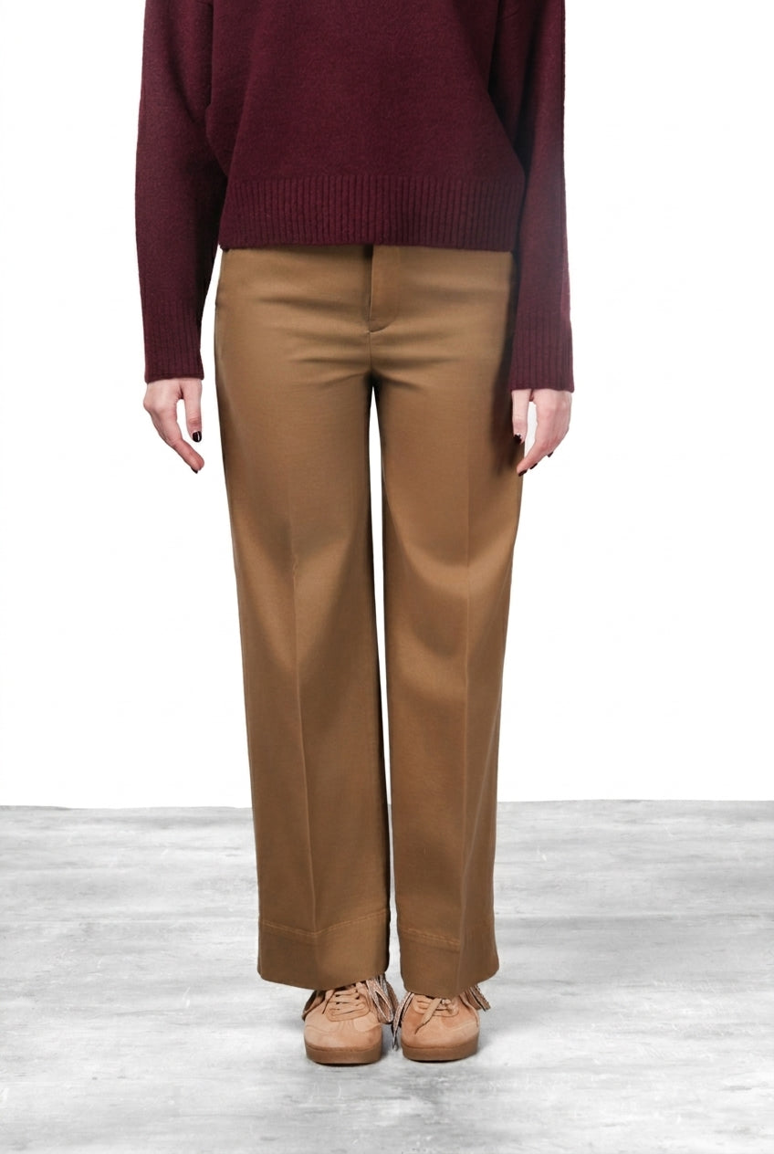 New York Studio pantalon chino femme en satin straight fit