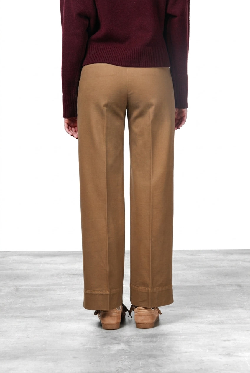 New York Studio pantalon chino femme en satin straight fit