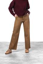 New York Studio pantalon chino femme en satin straight fit