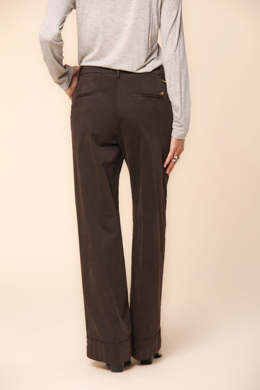 New York Studio pantalon chino pour femme en satin avec coupe relaxed