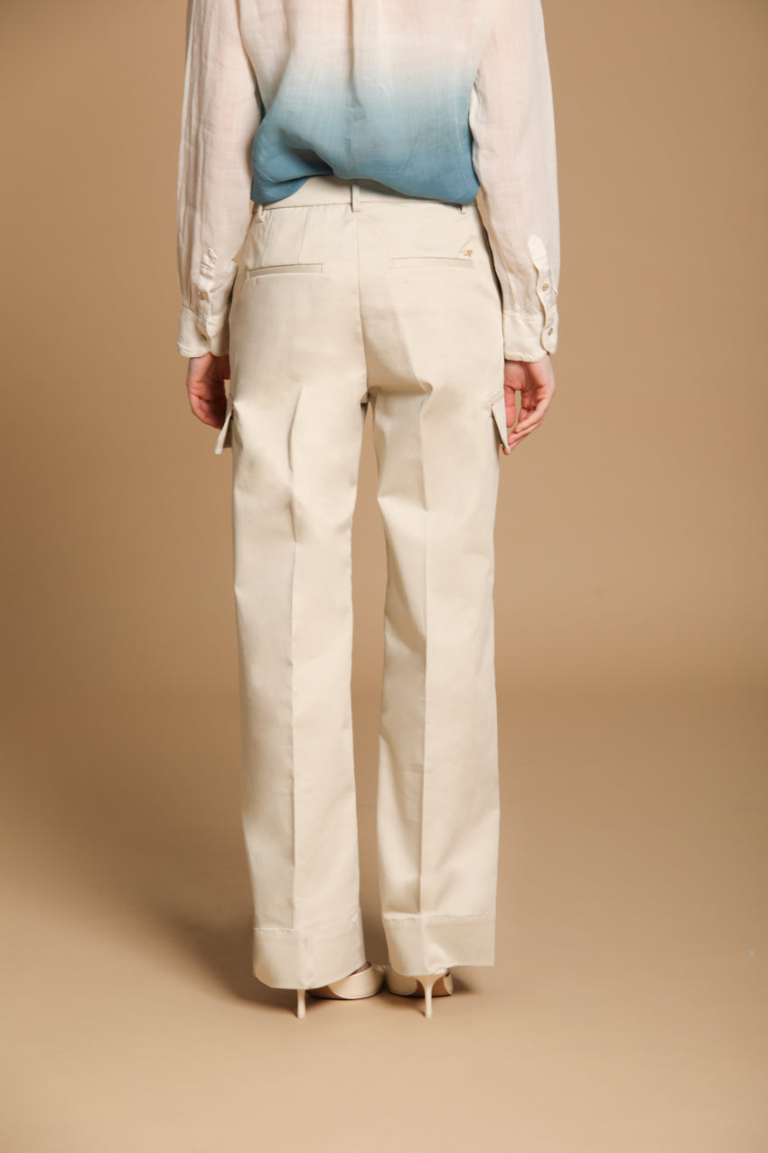 New York Studio Damen Cargo Hose aus Baumwolltwill wide leg