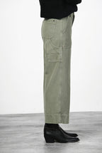 Dallas Wide pantalone chino donna in canvas straight fit