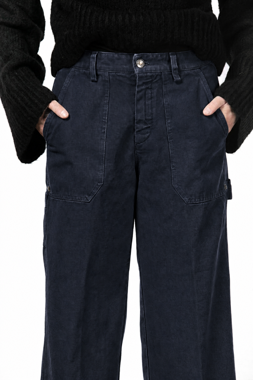 Dallas Wide women’s chino pants in canvas with straight fit