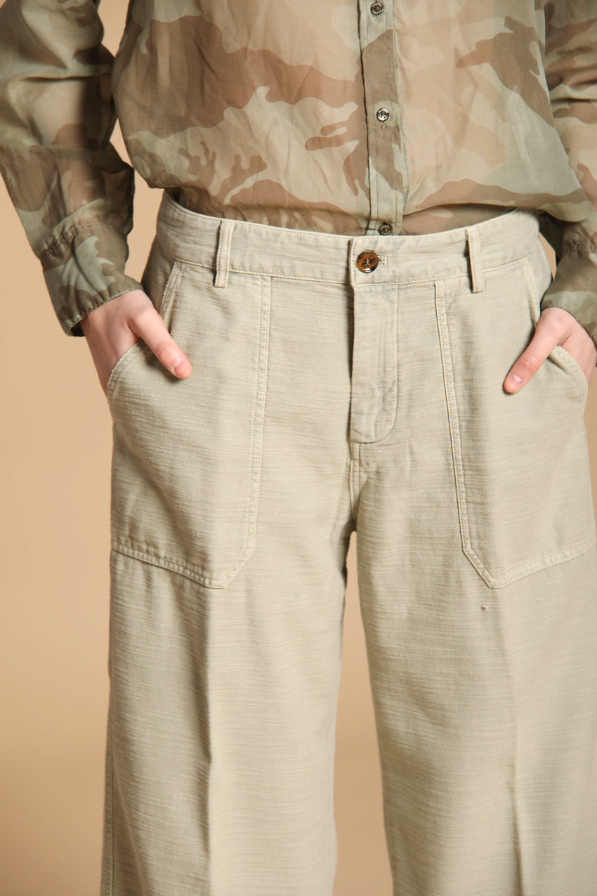 Dallas Wide pantalón cargo mujer en saten Wide Leg