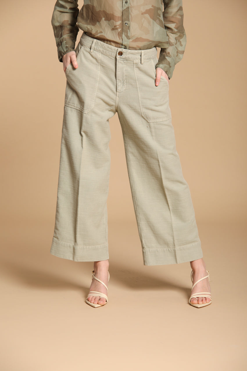 Dallas Wide pantalón cargo mujer en saten Wide Leg