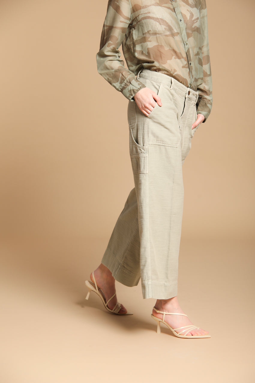Dallas Wide pantalón cargo mujer en saten Wide Leg