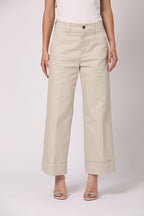 New York Studio Cropped Damen Chino Hose aus Baumwoll-Twill wide leg
