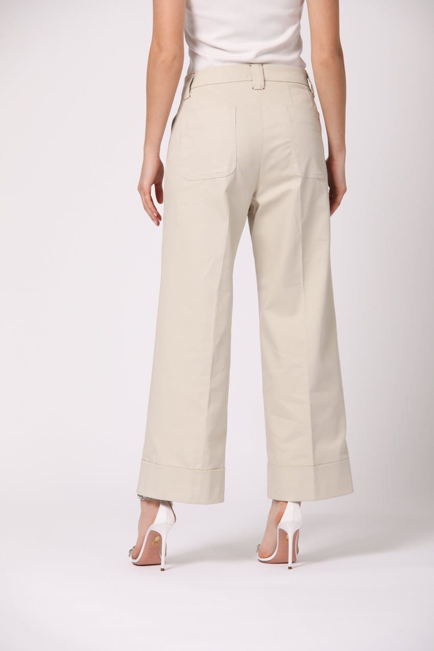 New York Studio Cropped Damen Chino Hose aus Baumwoll-Twill wide leg