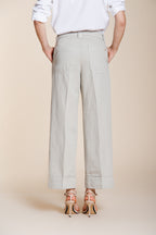 New York Studio Cropped women's chino pants in linen and cotton straight fit