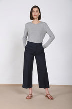 New York Studio Cropped women's chino pants in linen and cotton straight fit