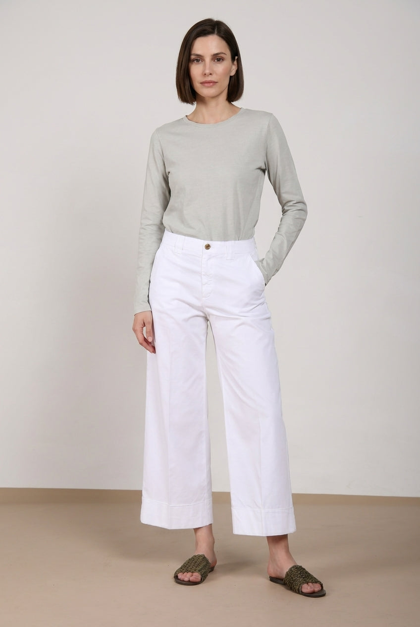 New York Studio Cropped women's chino pants gabardine straight fit