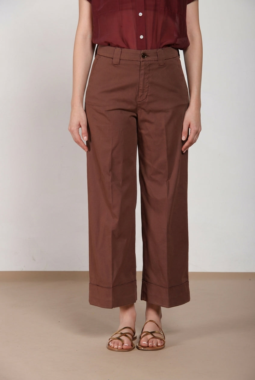 New York Studio Cropped women's chino pants in gabardine straight fit