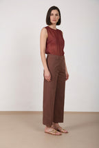 New York Studio Cropped women's chino pants in gabardine straight fit