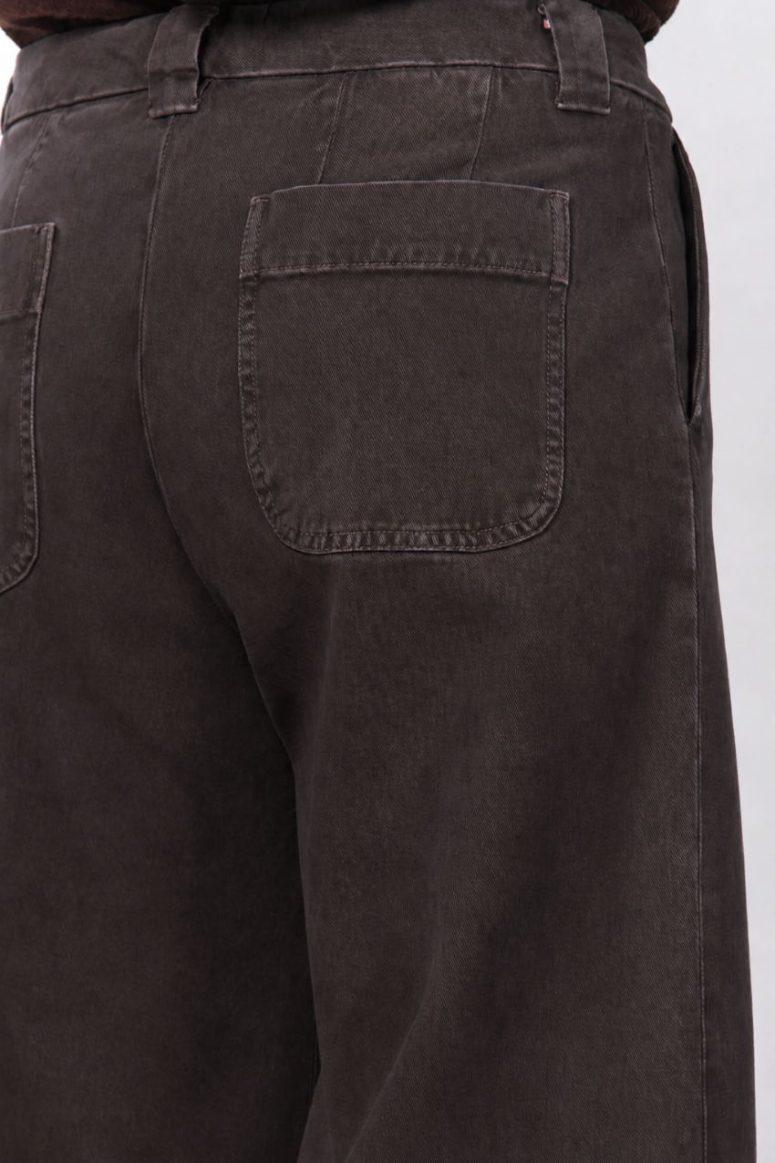 New York Studio Crop pantalon chino femme en twill stretch straight fit