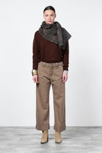 New York Studio Crop pantalon chino femme en twill stretch straight fit