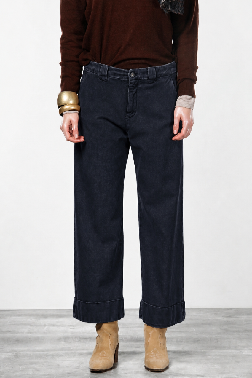 New York Studio pantalon chino femme en twill stretch straight fit