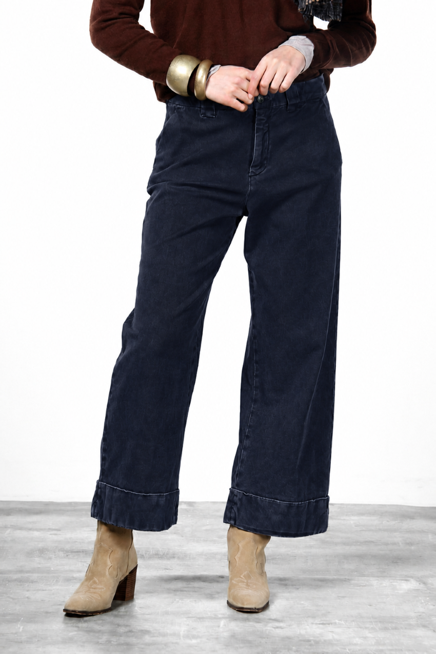 New York Studio pantalon chino femme en twill stretch straight fit