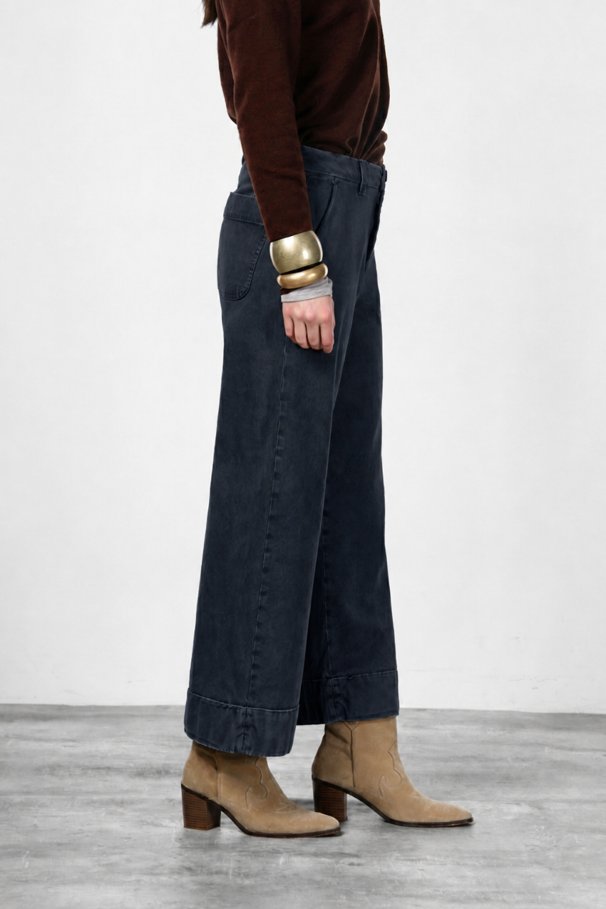 New York Studio pantalon chino femme en twill stretch straight fit