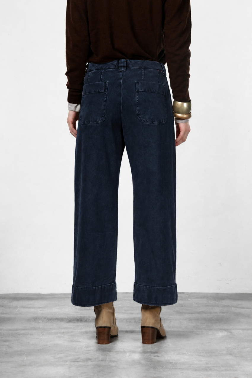 New York Studio pantalon chino femme en twill stretch straight fit