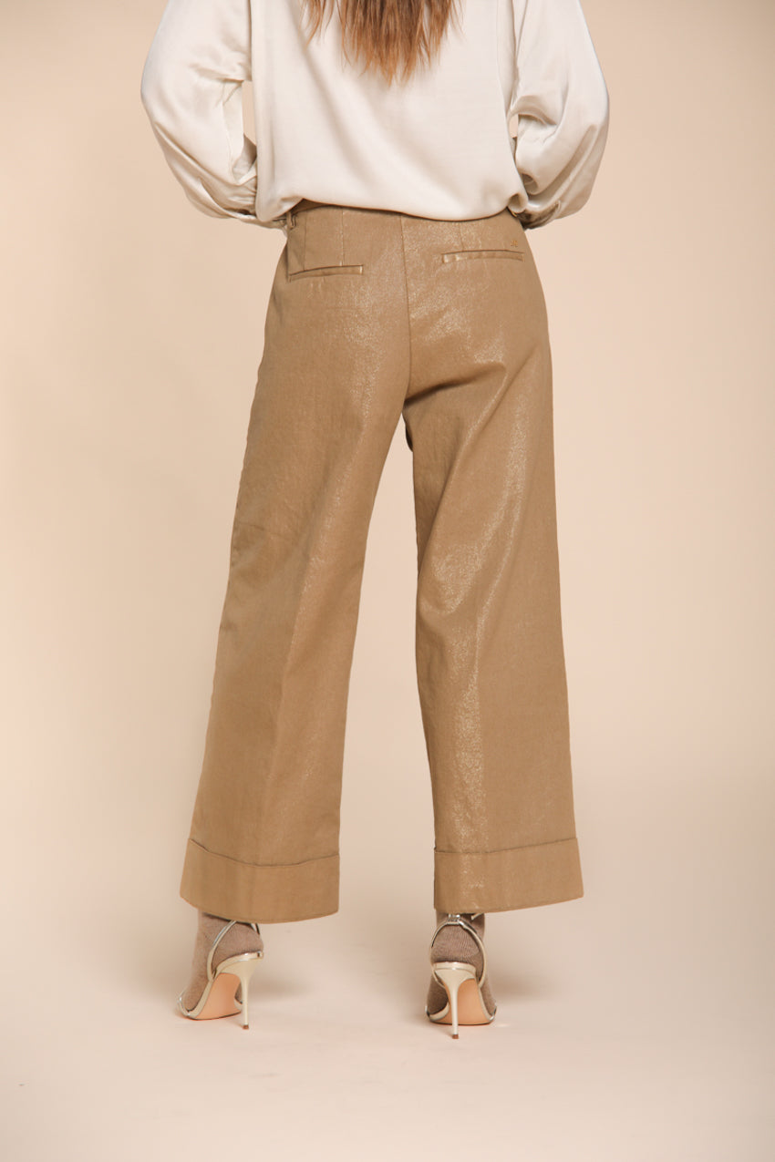 Foto 3 New York Studio Cropped pantalone chino donna in gabardina wide leg