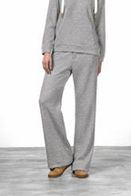 New York Studio Elax Chinohose für Damen aus Jersey mit Strickeffekt und straight fit