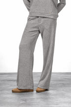 New York Studio Elax Chinohose für Damen aus Jersey mit Strickeffekt und straight fit