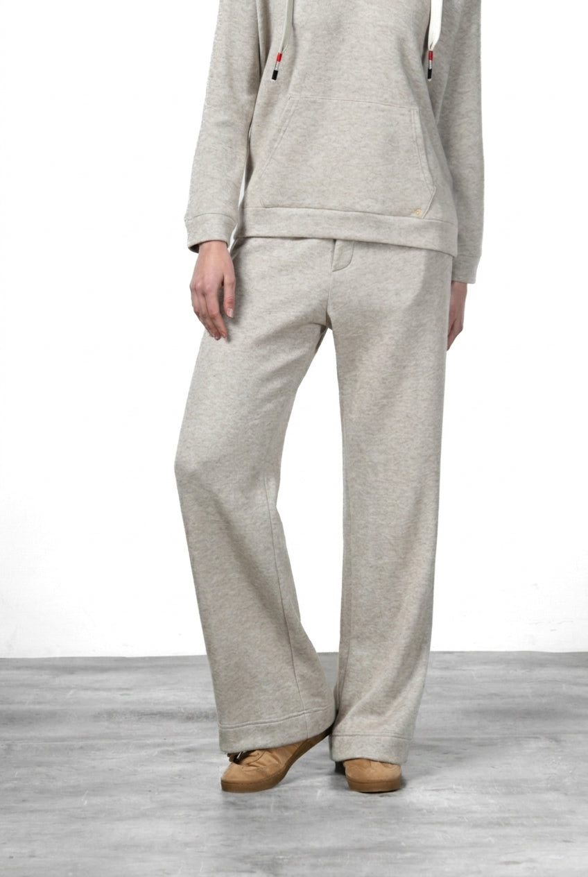 New York Studio Elax pantalon chino femme en jersey effet maille straight fit
