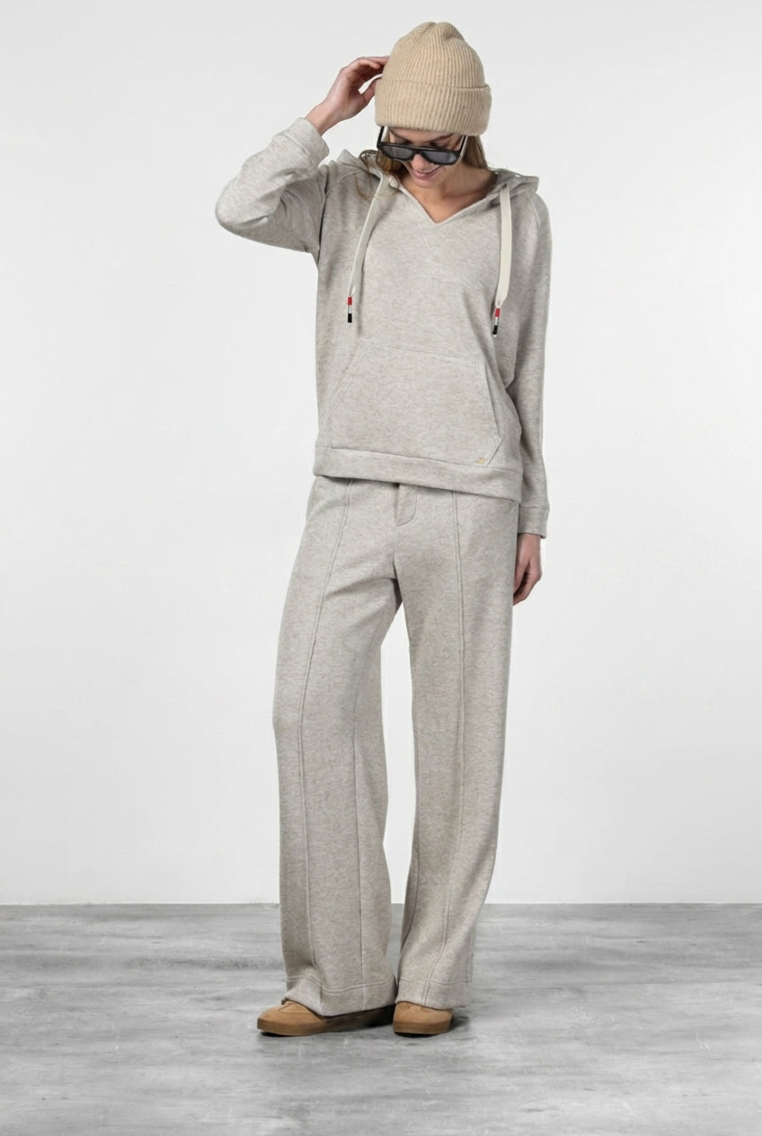 New York Studio Elax pantalon chino femme en jersey effet maille straight fit