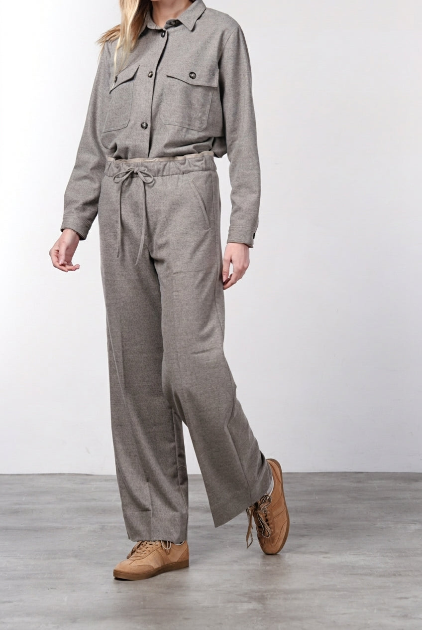 New York Studio Elax pantalón chino de mujer en lana straight fit
