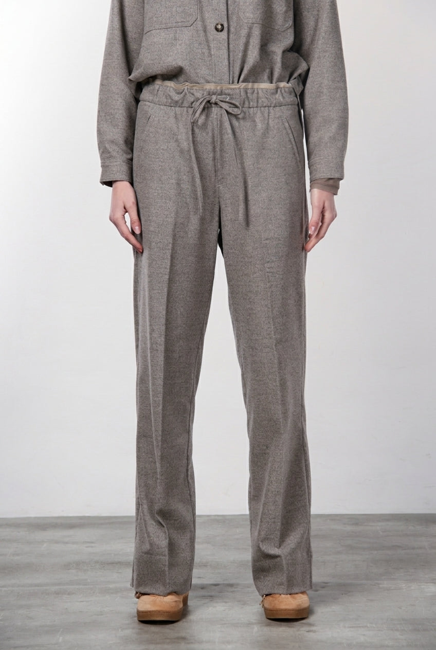 New York Studio Elax pantalón chino de mujer en lana straight fit