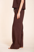 New York Studio Elax pantalon chino jogger femme en toile de lin mélangé straight fit