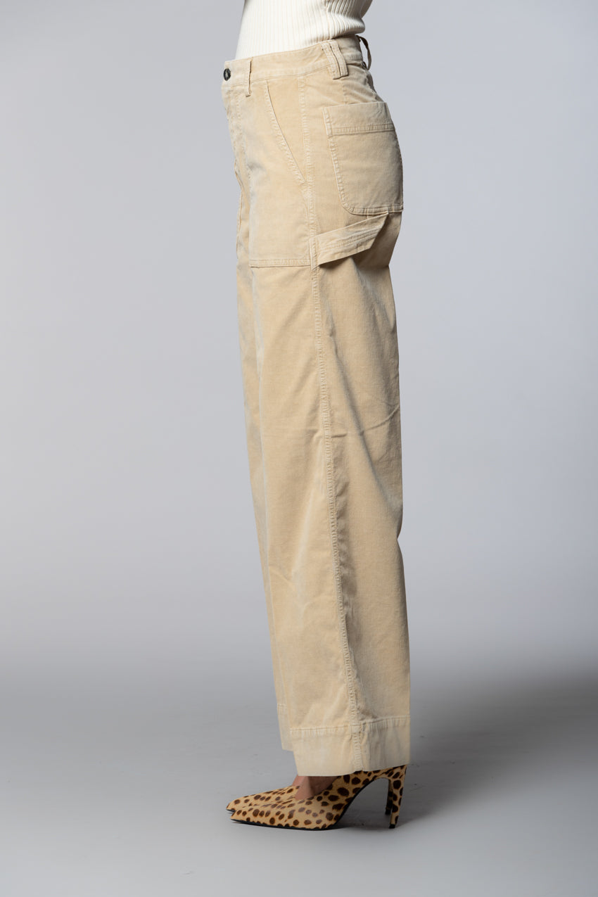 Dallas Wide L women’s 1000-wale corduroy cargo pant wide leg