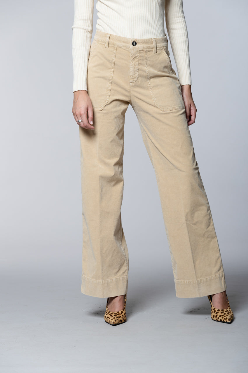 Dallas Wide L women’s 1000-wale corduroy cargo pant wide leg