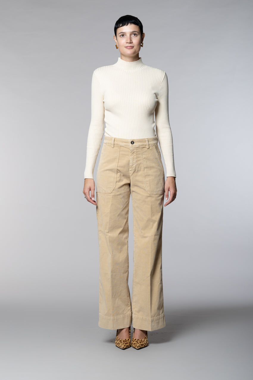 Dallas Wide L women’s 1000-wale corduroy cargo pant wide leg