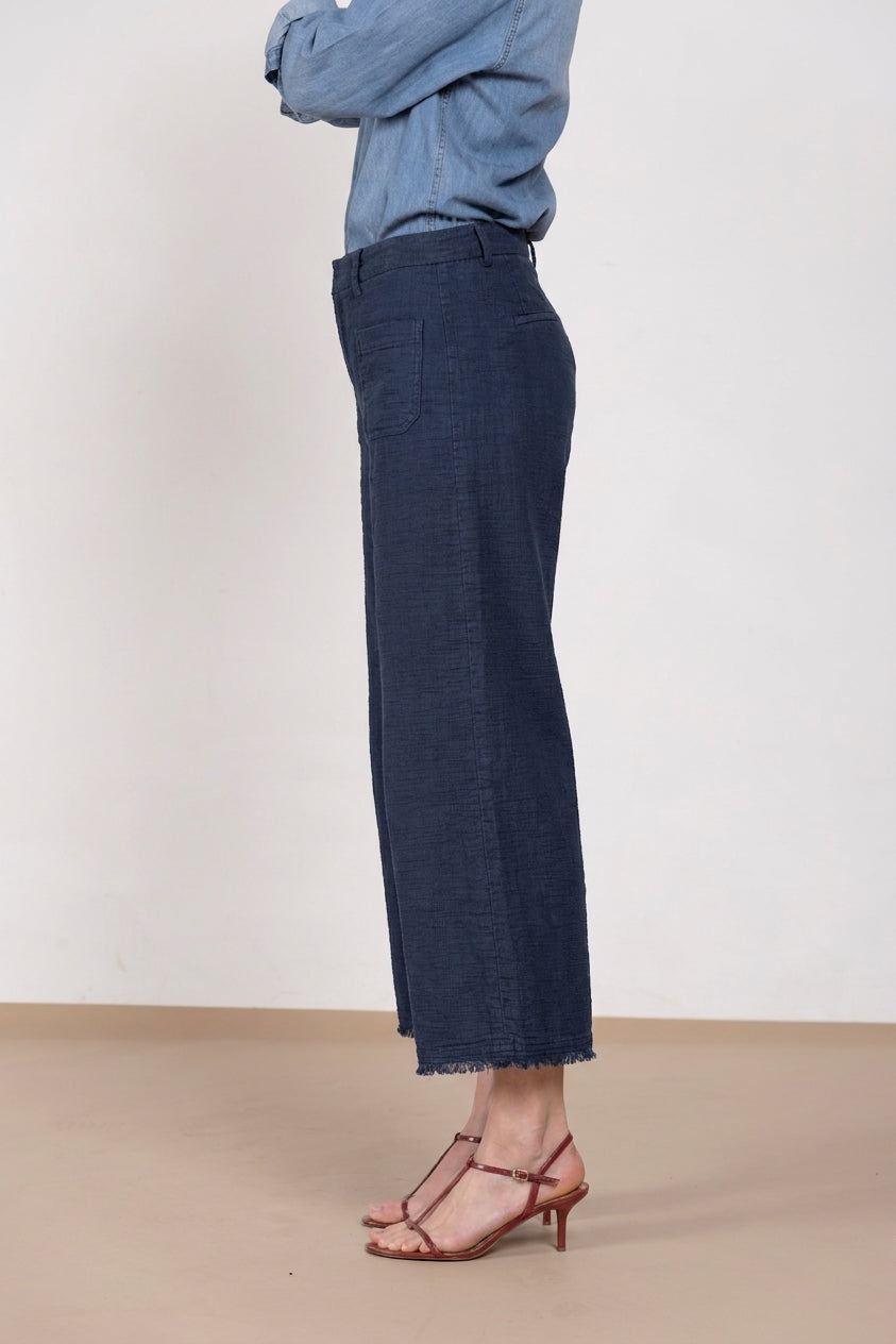 New York Studio Cropped pantalón chino mujer en esterilla straight fit
