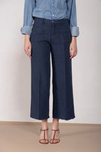 New York Studio Cropped pantalón chino mujer en esterilla straight fit