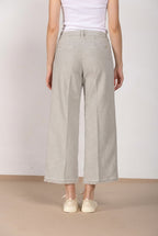 New York Studio Cropped pantalon chino femme en natté straight fit