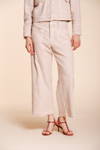 New York Studio Cropped pantalón chino mujer en esterilla straight fit