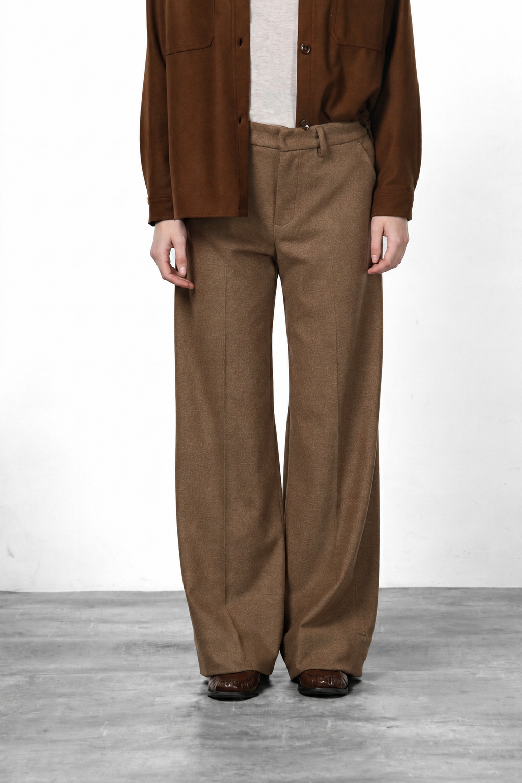 New York Studio Tailored Chinohose für Damen aus Flanell-Jersey mit straight fit