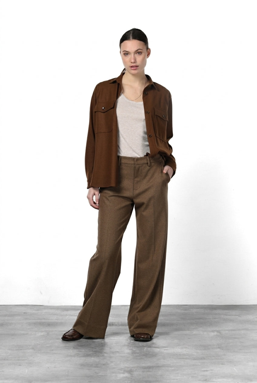 New York Studio Tailored pantalón chino de mujer en jersey franela straight fit