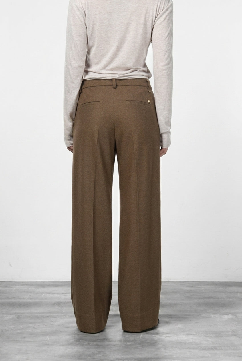 New York Studio Tailored pantalón chino de mujer en jersey franela straight fit