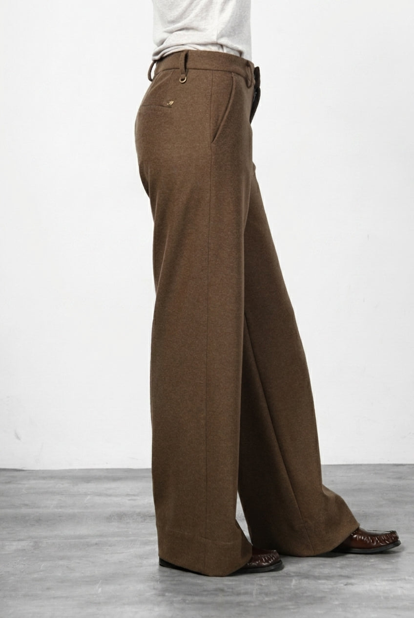 New York Studio Tailored pantalón chino de mujer en jersey franela straight fit