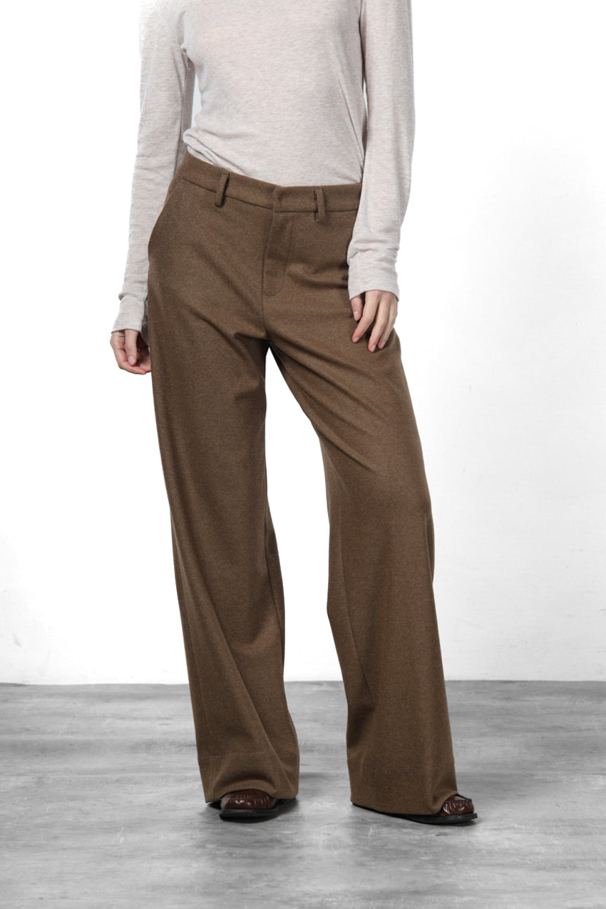 New York Studio Tailored pantalón chino de mujer en jersey franela straight fit